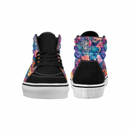 MEN'S Fish Scale Coral High Top Canvas Aesthetic Custom Sneakers