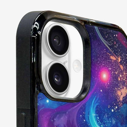 iPhone 16 Plus Case — Lotus Galaxy Art Seamless Pattern Vibrant, Unique Phone Case Design