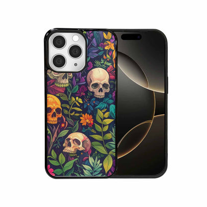 iPhone 15 Pro Max Case — Skulls Botanicalskulls Pattern, Unique Phone Case Design