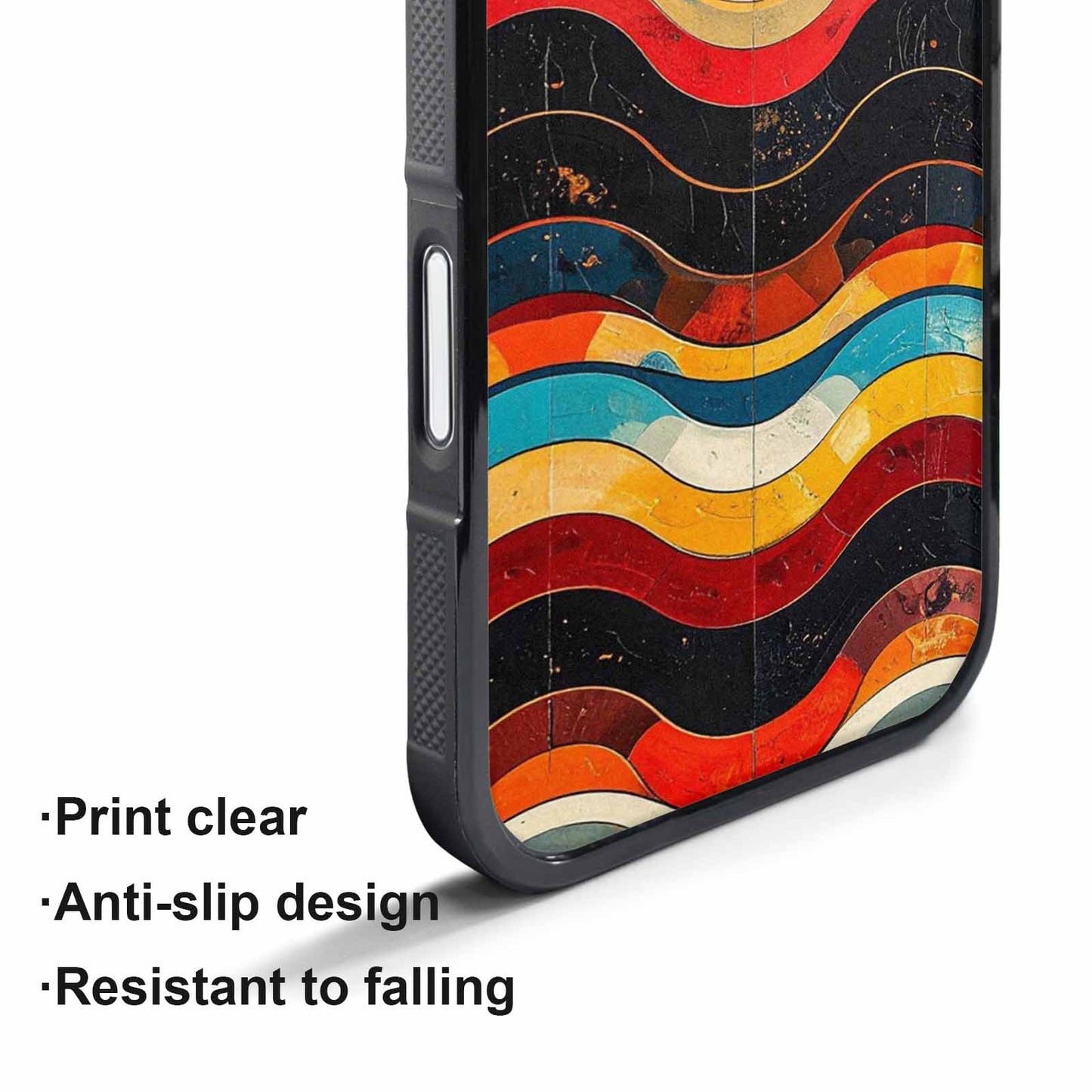 iPhone 17 Pro Max Case — Retro Wave Scallop Stripe Small Retro, Custom Printed Phone Case