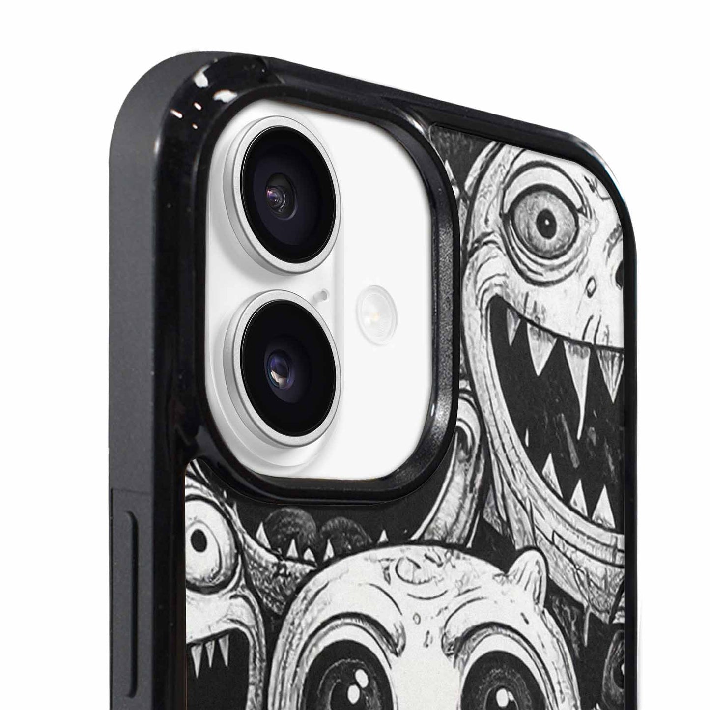 iPhone 17 Case — Black And White Monster Original Art, Custom Art Phone Cover
