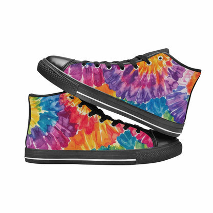 MEN'S Tie Dye Swirl High Top Canvas Surreal Shoes
