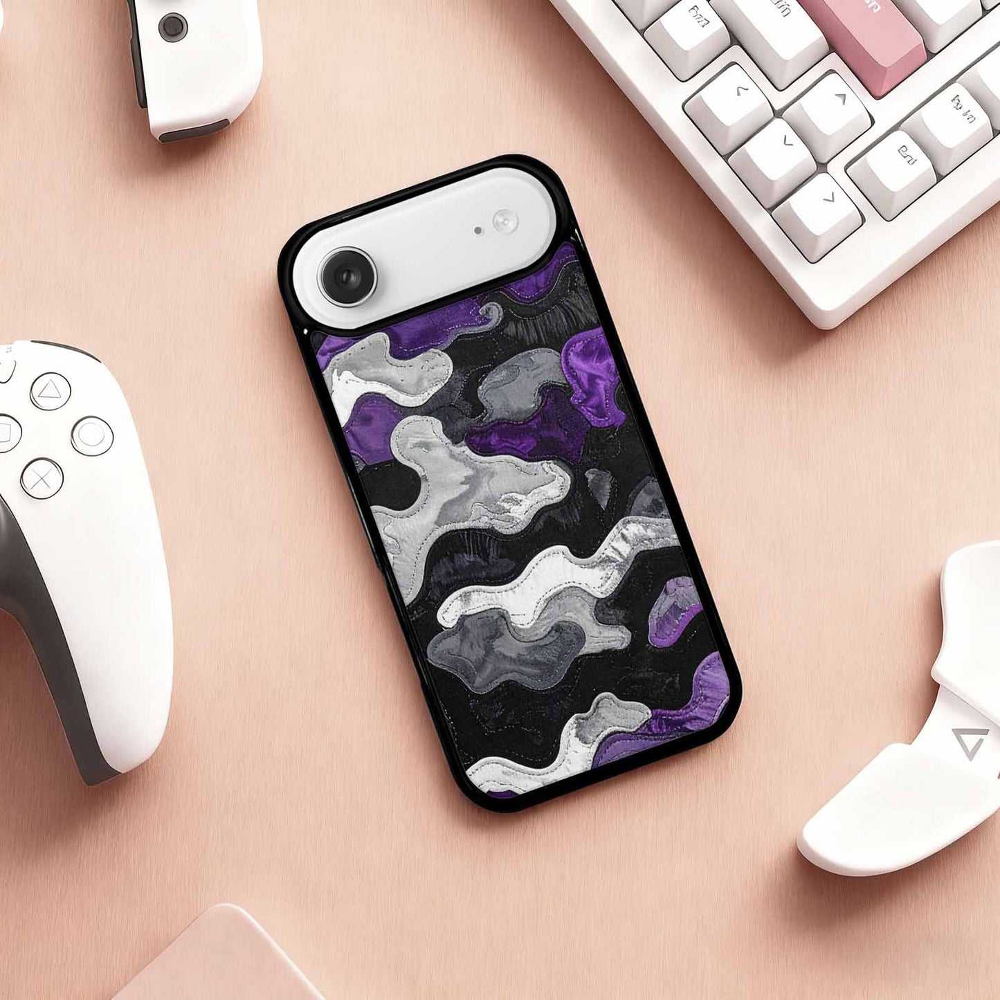 iPhone 17 Air Case — Vivid Camo Asexual Pride Camo, Original Design Phone Case