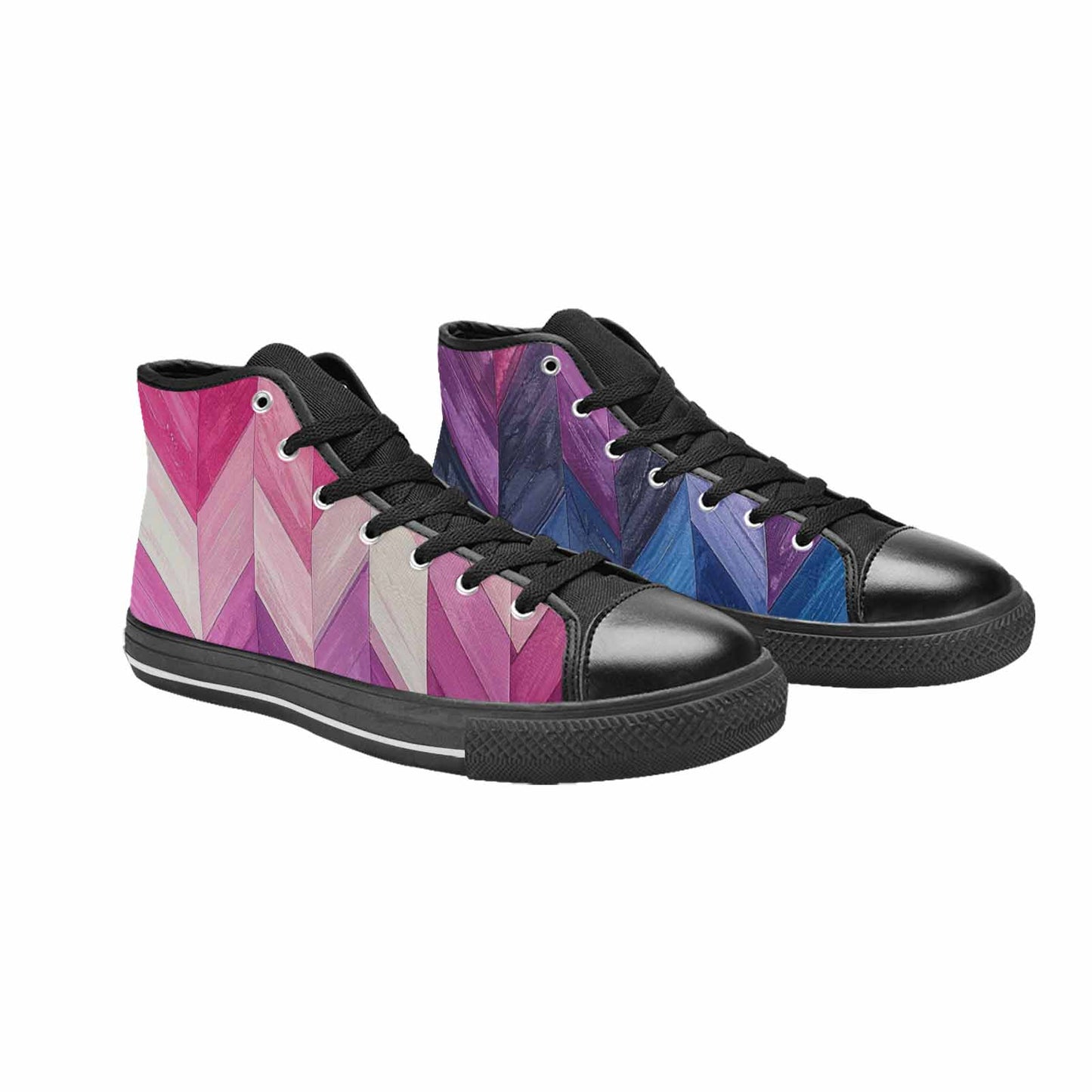 MEN'S Genderfluid Flag Color High Top Canvas Aesthetic Sneakers