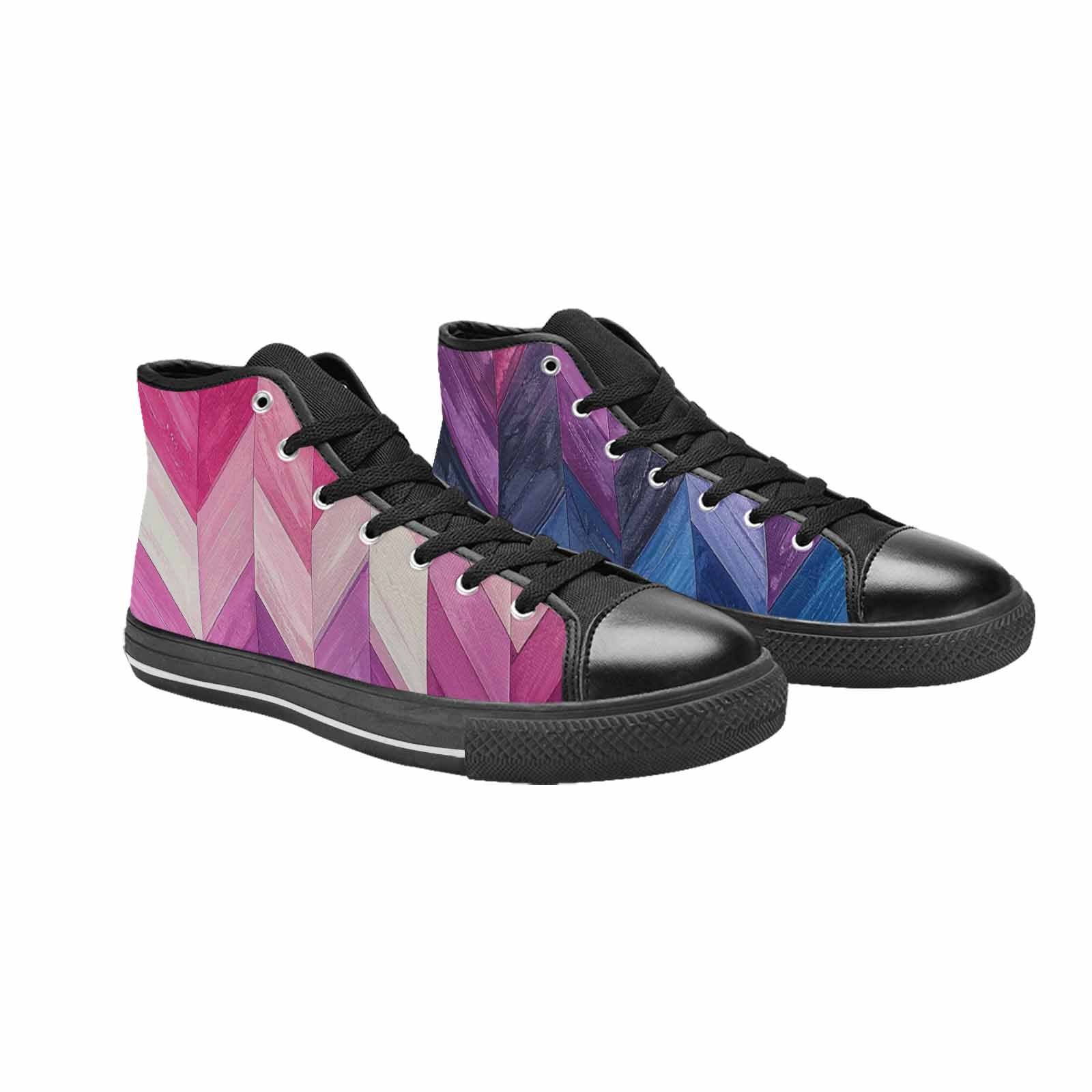 MEN'S Genderfluid Flag Color High Top Canvas Aesthetic Sneakers