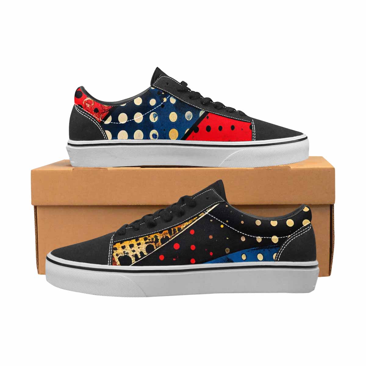 WOMEN'S Comic Book Halftone Canvas Lace-Up Surreal Shoes