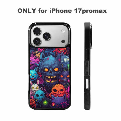 iPhone 17 Pro Max Case — Mixed Toxic Glow Creature Cartoon Cute, Custom Print Case Cover