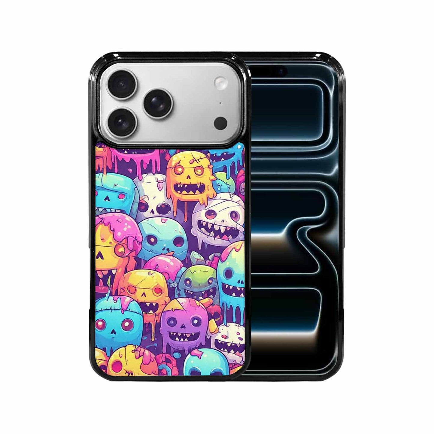 iPhone 17 Pro Max Case — Pastel Gore Character Pattern Original Art, Unique Phone Case Design