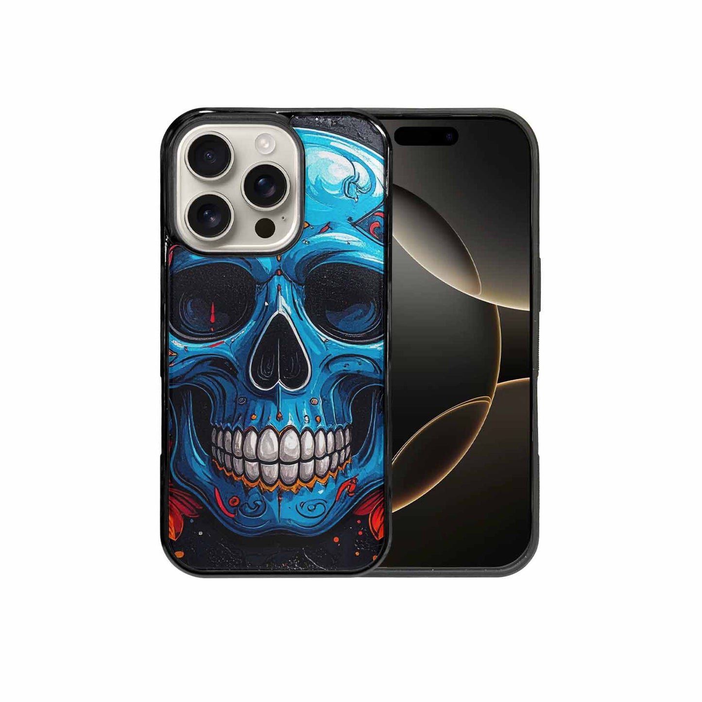 iPhone 16 Pro Case — Graffiti Skull Art Seamless Pattern Vibrant, Custom Designed Case Cover