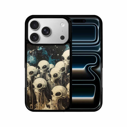 iPhone 17 Pro Case — Melting Aliens Pattern Hundreds Of Alien, Personalized Phone Case