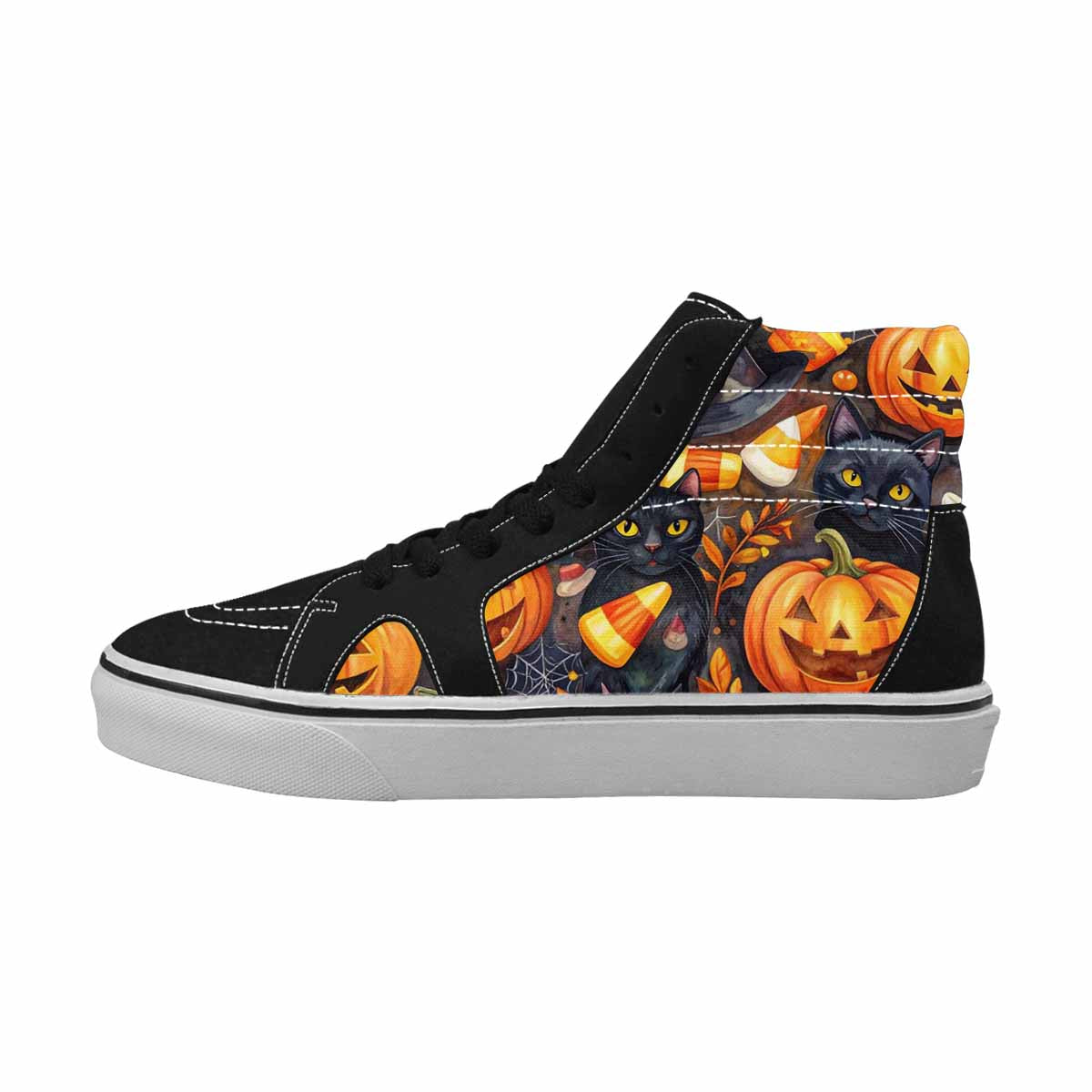 WOMEN'S Halloween High Top Canvas Surreal Sneakers