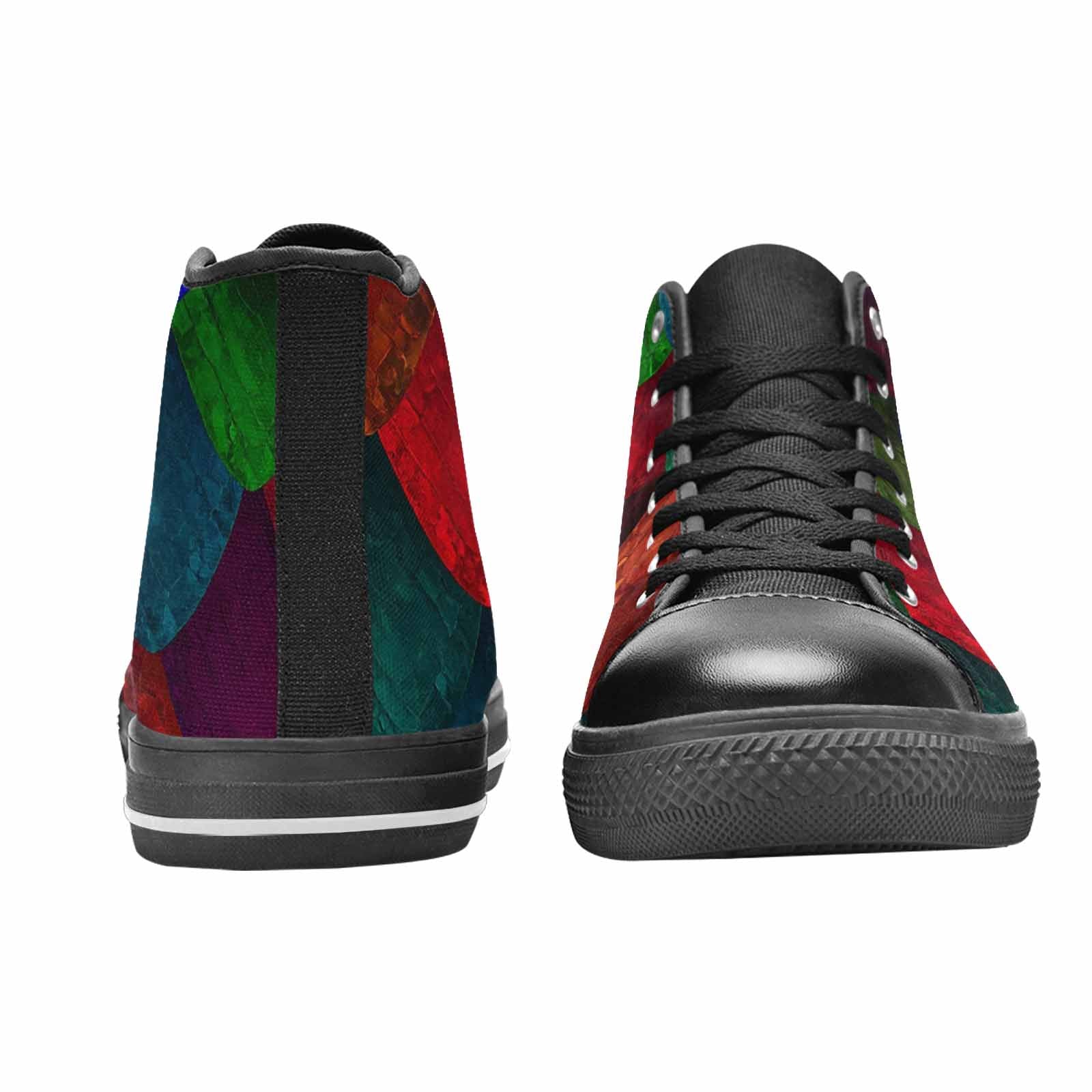 MEN'S Dark Snake Print High Top Canvas Cottagecore Custom Sneakers