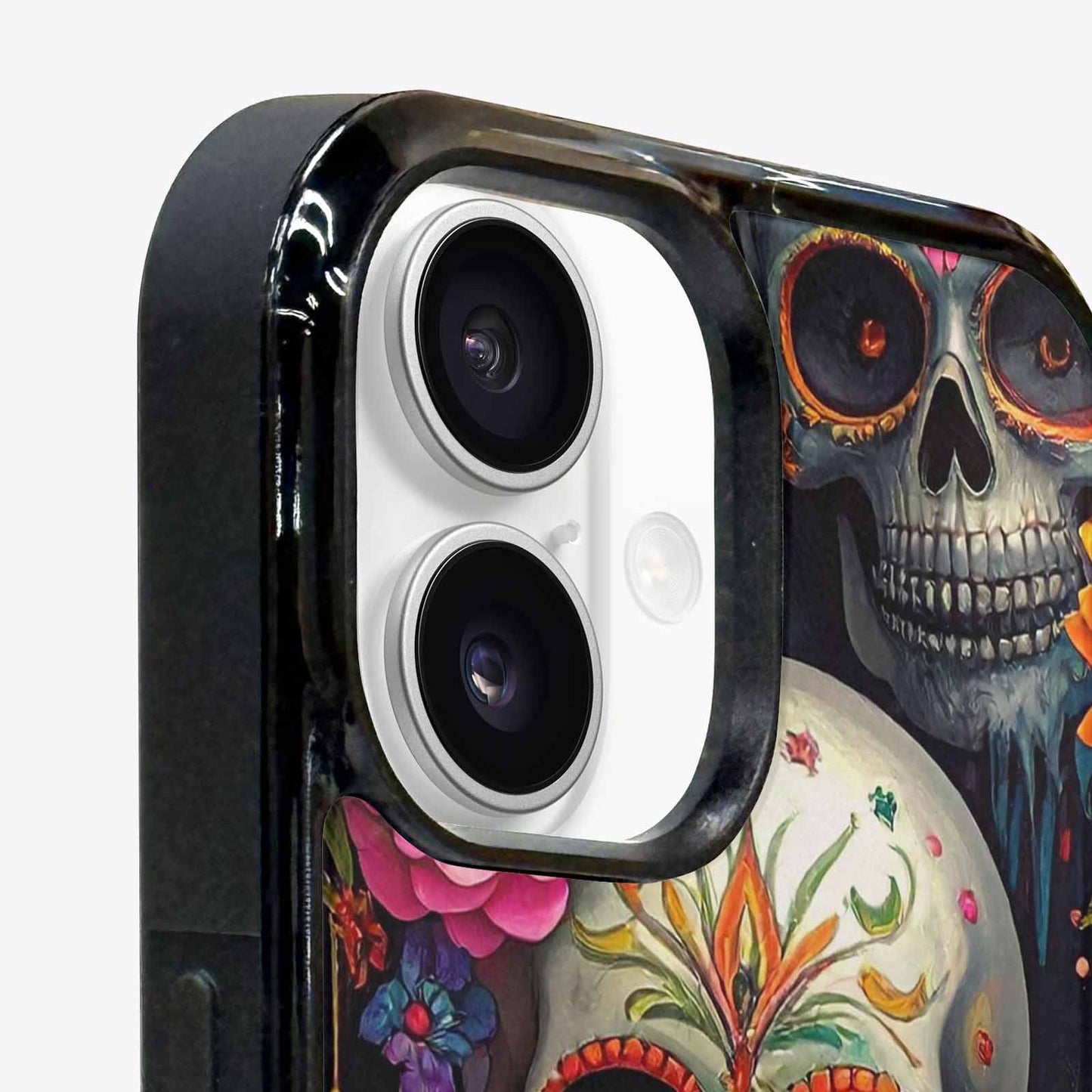 iPhone 16 Case — Greyscale Black And White Dark Black, Custom Made Phone Cover