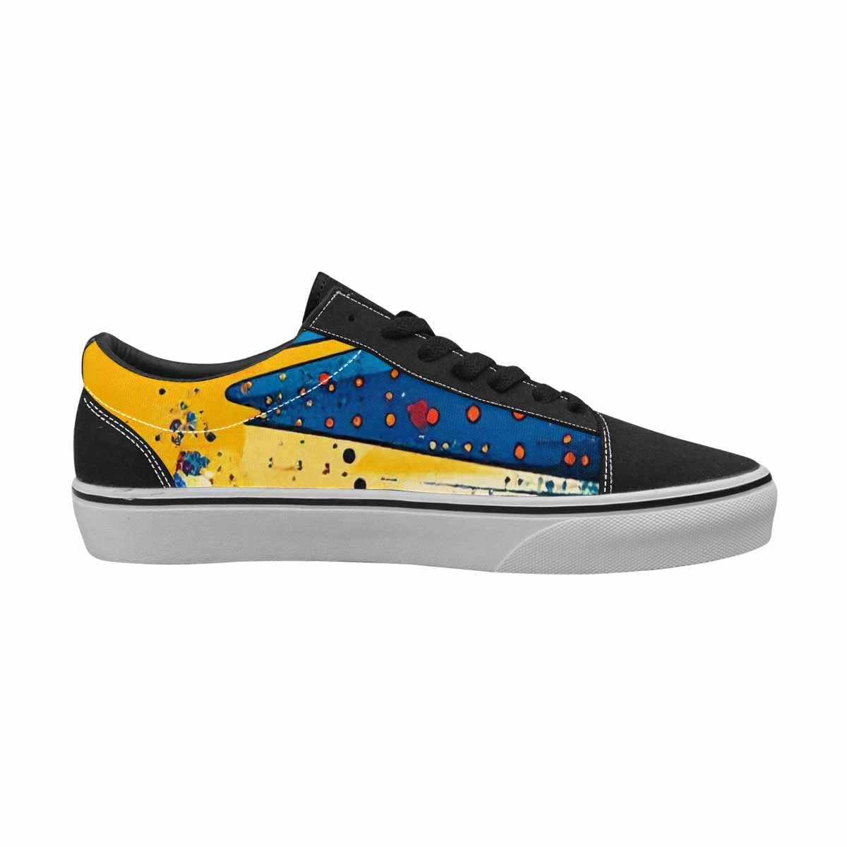 WOMEN'S Comic Halftone Lace-Up Canvas Cottagecore Custom Sneakers