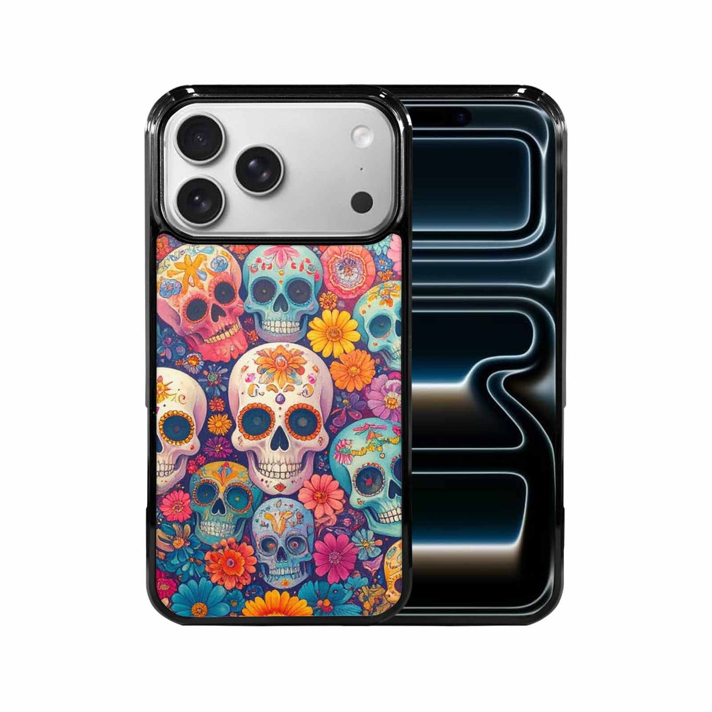 iPhone 17 Pro Max Case — Ornate Candy Color Skull Gothic Skulls, Custom Phone Case