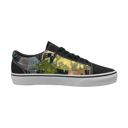 WOMEN'S Mushrooms  Camo Mushrooms Lace-Up Canvas Vibrant Chaos Custom Sneakers