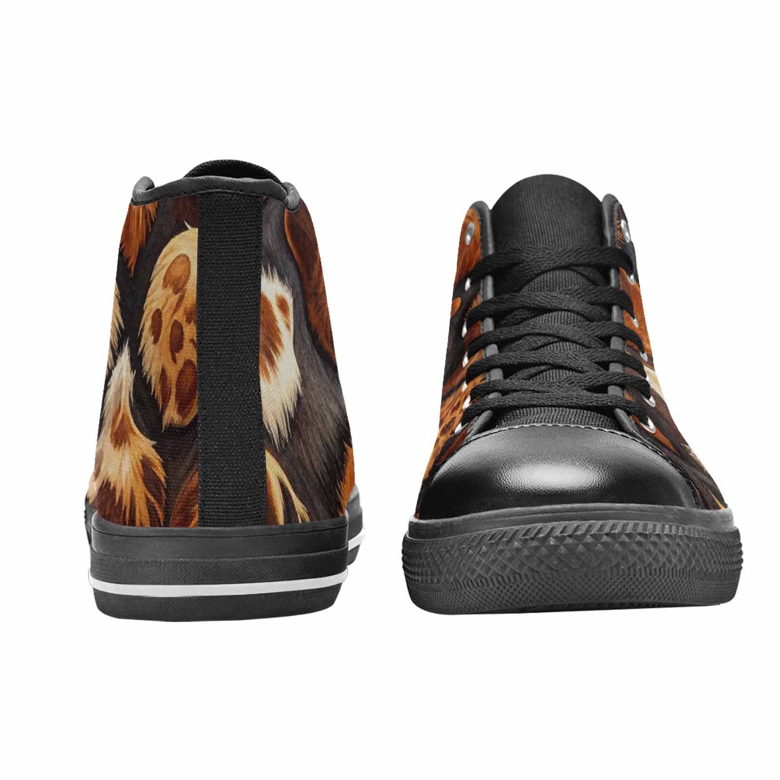 WOMEN'S Cow Animal Print High Top Canvas Surreal Shoes