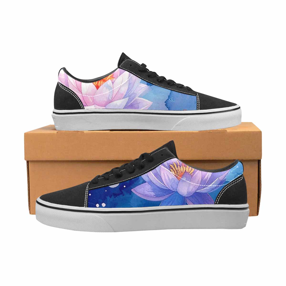 MEN'S Water Lilies Impressionist Canvas Lace-Up Cottagecore Shoes
