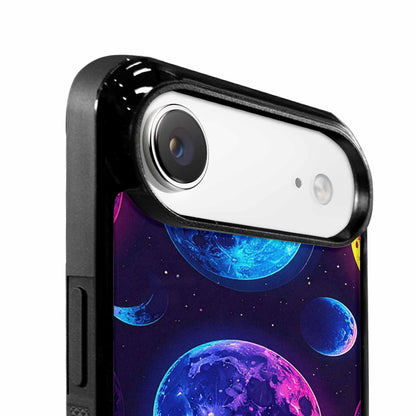 iPhone 17 Air Case — Neon Winter Moon Seamless Cartoon Cute, Custom Printed Phone Case