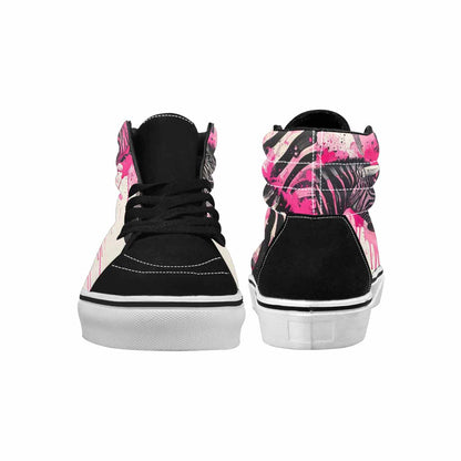 MEN'S Zebra Stripe Burst High Top Canvas Kaleidoscope Custom Sneakers