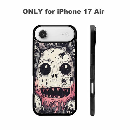 iPhone 17 Air Case — Black Ink Linework Creature Pattern Original, Unique Phone Case Design
