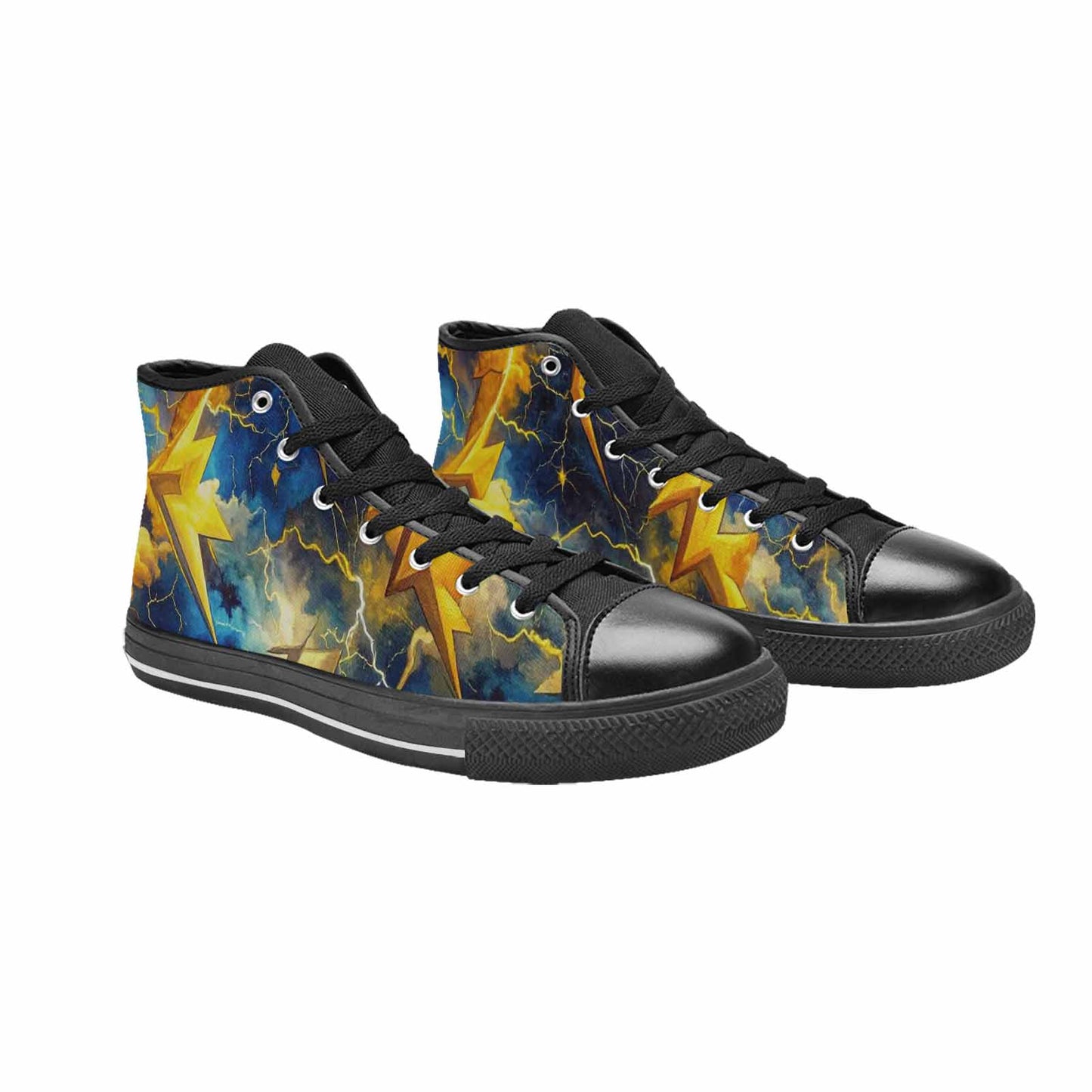 MEN'S Lightning Bolt High Top Canvas Y2K Shoes