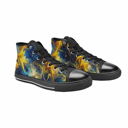 MEN'S Lightning Bolt High Top Canvas Y2K Shoes