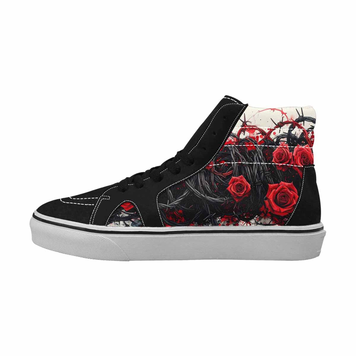 MEN'S Barbed Wire Coil High Top Canvas Dreamcore Custom Shoes