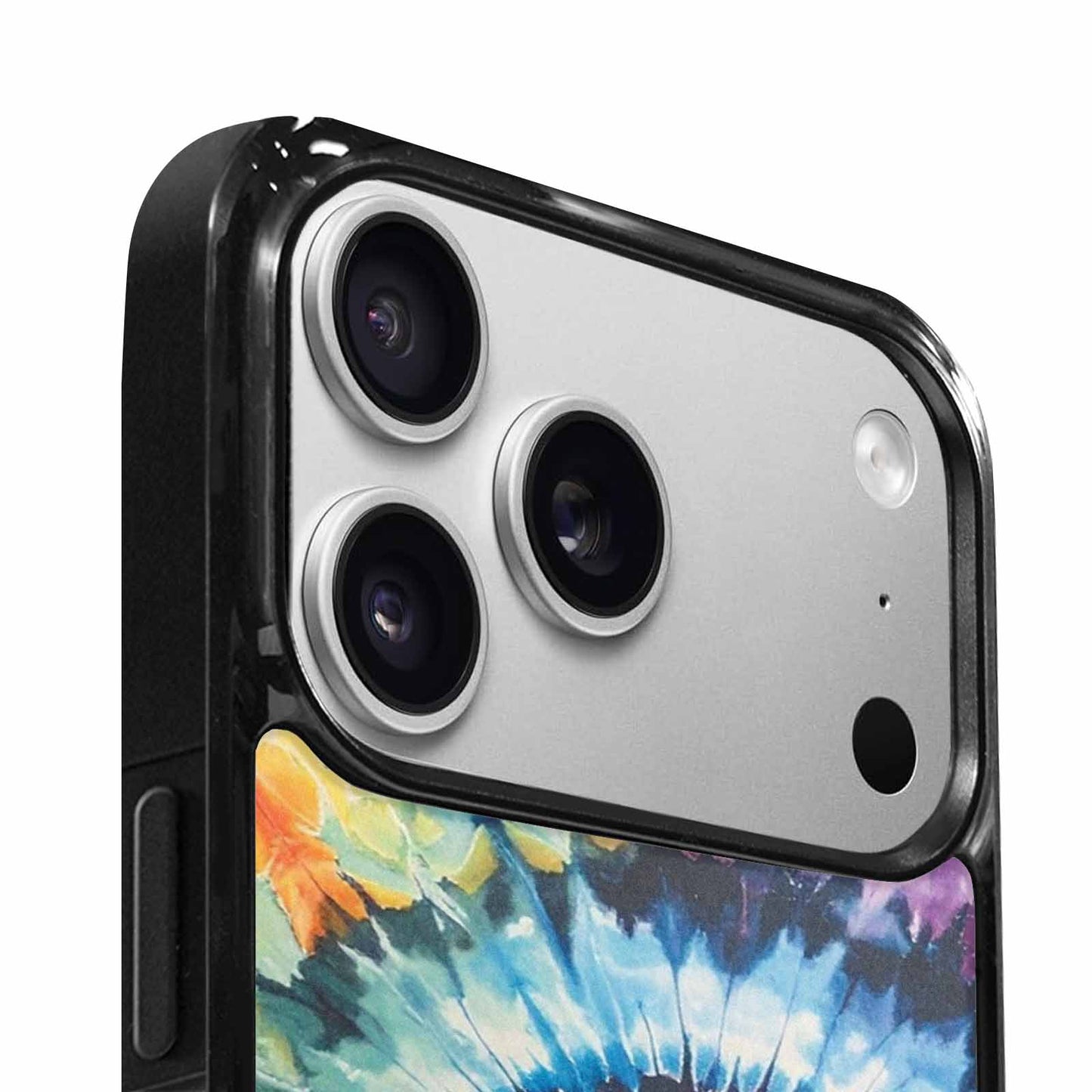 iPhone 17 Pro Max Case — Black &amp; Blue Ink Tie Dye, Custom Phone Case