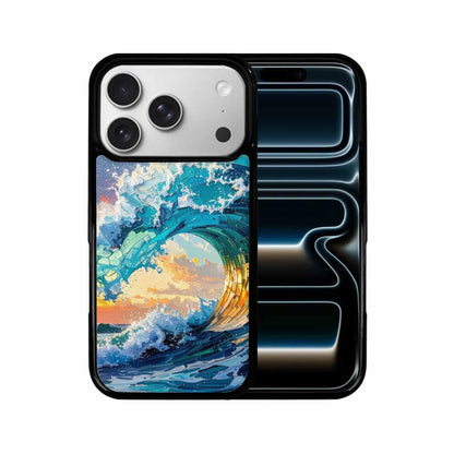 iPhone 17 Pro Case — Wave Crest Splash Wave Crest Watercolor, Personalized Phone Case