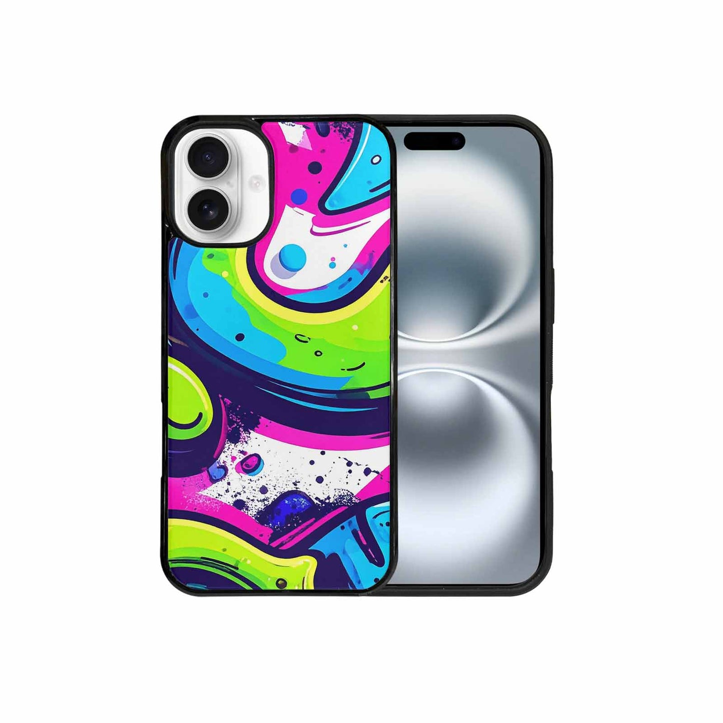 iPhone 16 Plus Case — Acid Wash Cartoon, Custom Art Phone Cover