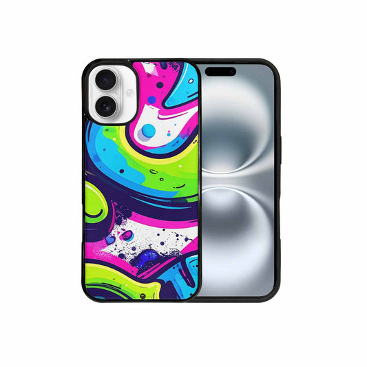 iPhone 16 Plus Case — Acid Wash Cartoon, Custom Art Phone Cover