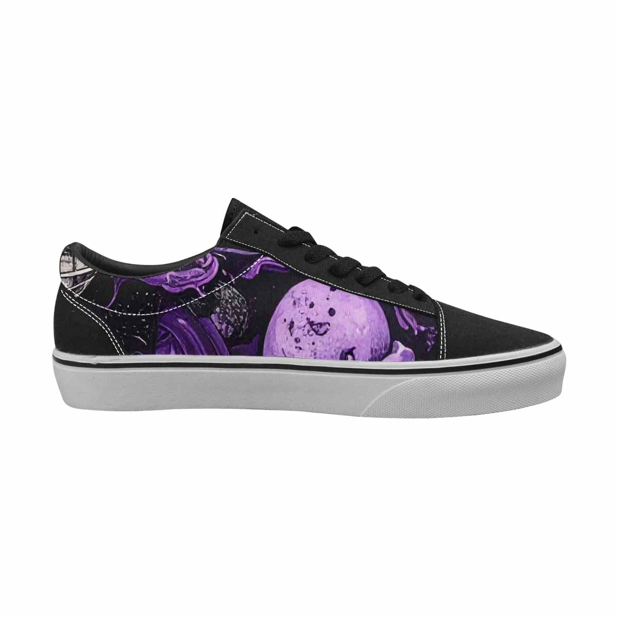 WOMEN'S Ice Cream Motif Lace-Up Canvas Neon Fantasy Custom Shoes