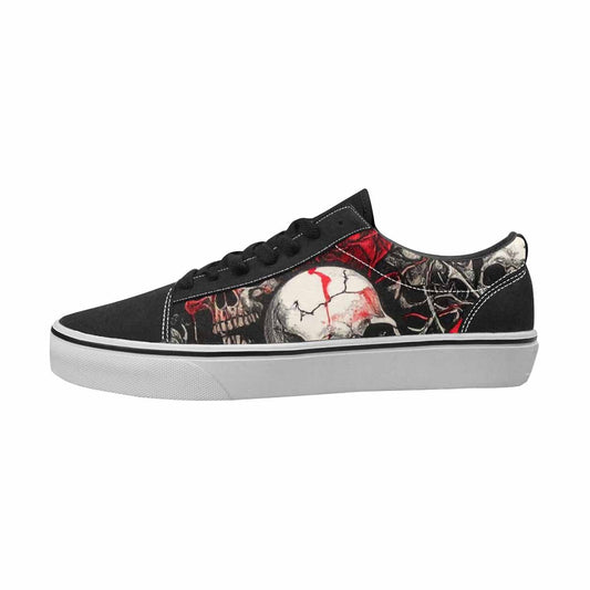 Skull Rose Red Ink Custom Kicks 2 | Men's | Freaky Shoes®