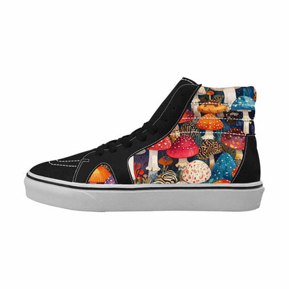 MEN'S Mushrooms High Top Canvas Kaleidoscope Sneakers