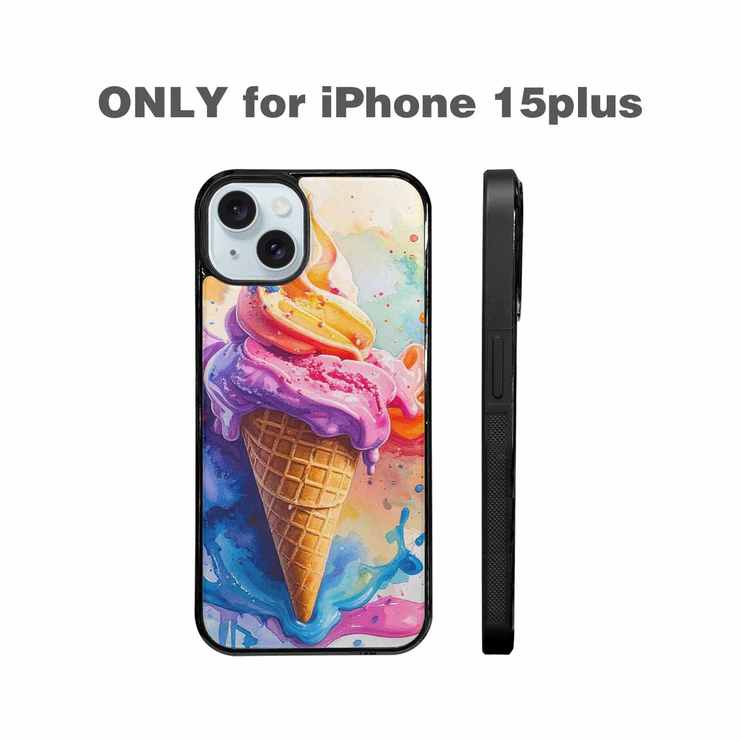 iPhone 15 Plus Case — Melting Icecream Collage, Custom Phone Case