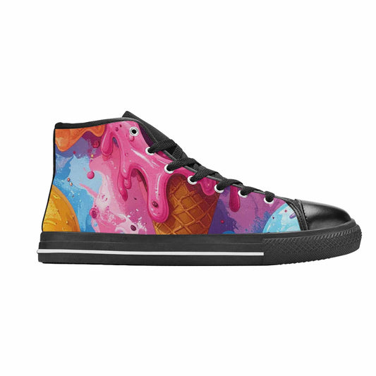WOMEN'S Melting Icecream Monster Cherry High Top Canvas Aesthetic Shoes