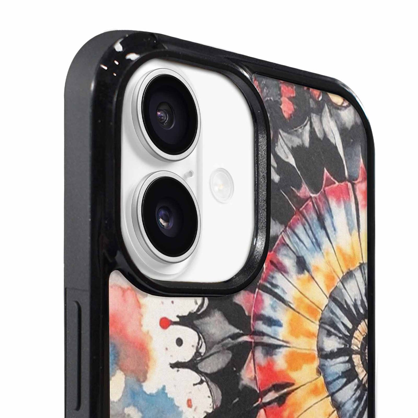 iPhone 17 Case — Tie Dye Swirls Black Tie Dye, Personalized Phone Case