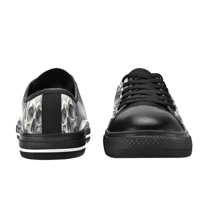 KIDS' Hyper Realistic Skull Low Top Canvas Aesthetic Shoes