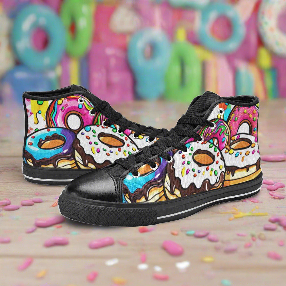 Cyberpunk Purple Teal Wearable WOMEN Bold Art - Freaky Shoes | Custom Art Sneakers
