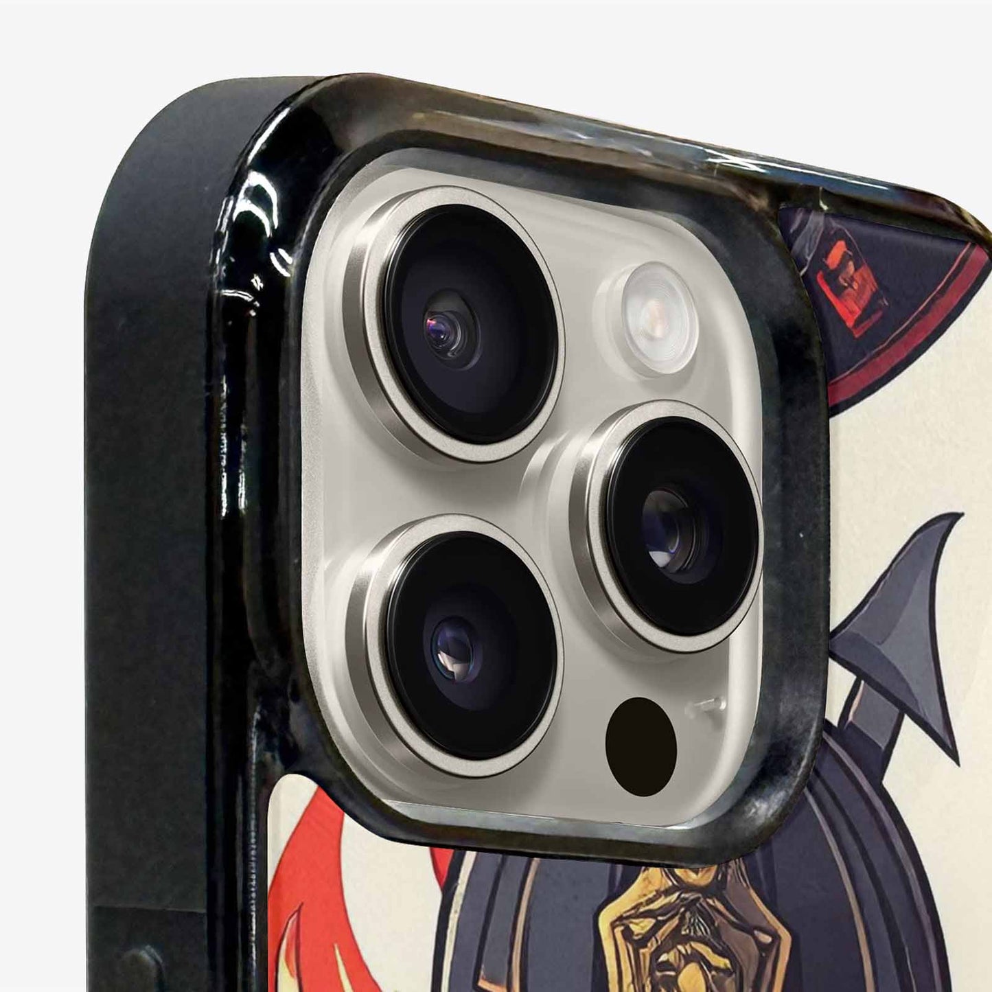 iPhone 16 Pro Case — Firefighter Pattern Flames Axes Helmets Seamless, Custom Phone Case