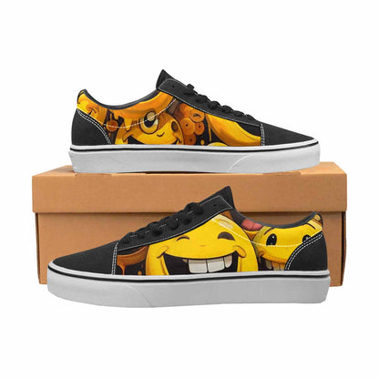 WOMEN'S Melting Moon Smiley  Lace-Up Canvas Y2K Custom Shoes
