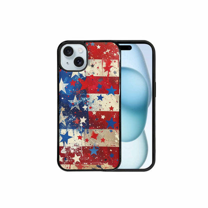 iPhone 15 Plus Case — Patriotic Stars And Stripes American Stars, Original Design Phone Case