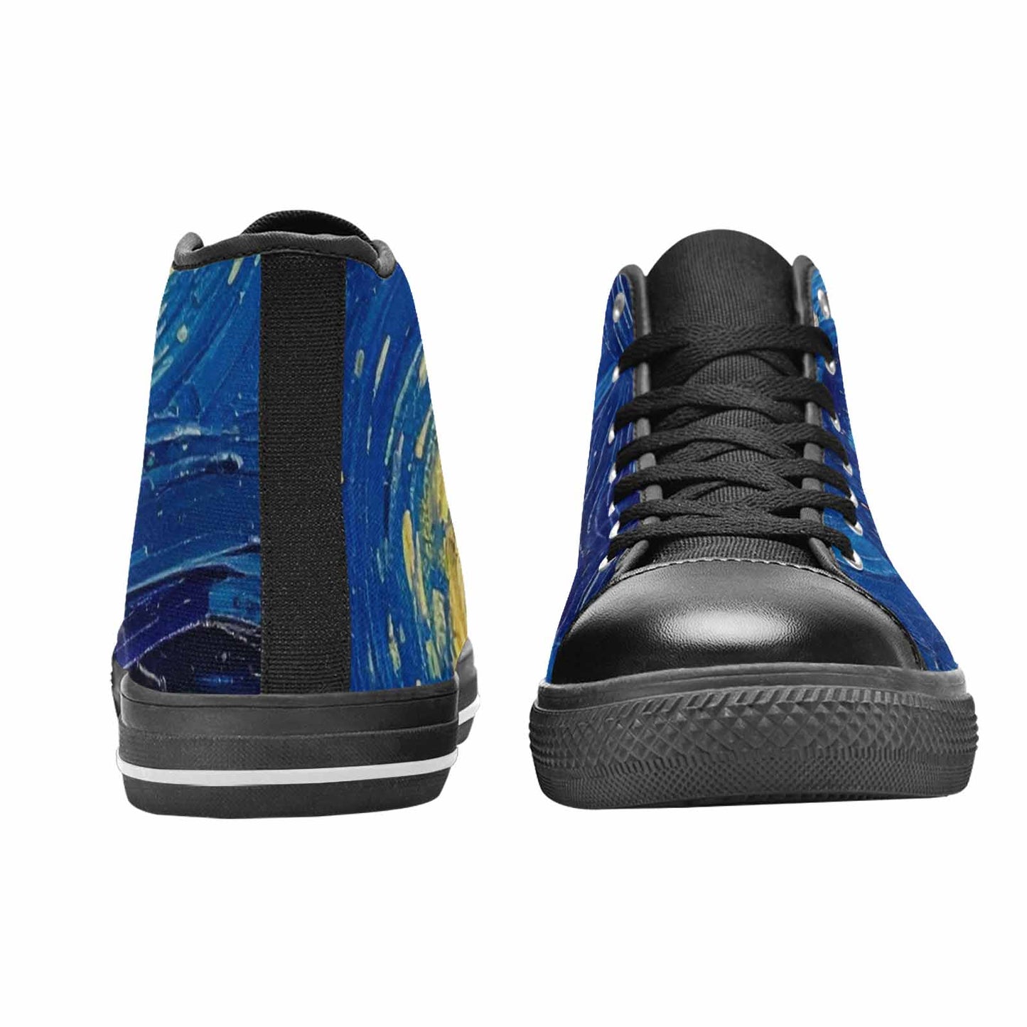 WOMEN'S Starry Night Galaxy High Top Canvas Grunge Custom Shoes