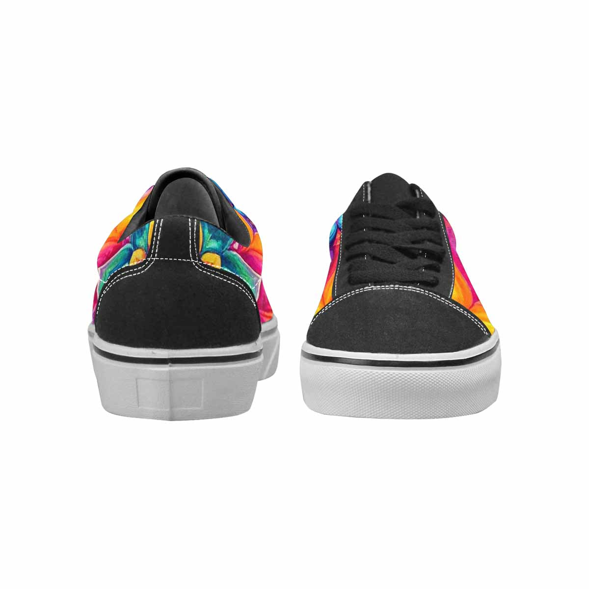 WOMEN'S Tie Dye Mandala Canvas Lace-Up Vivid Custom Shoes