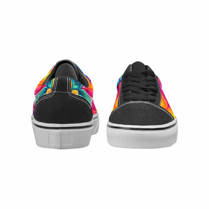 WOMEN'S Tie Dye Mandala Canvas Lace-Up Vivid Custom Shoes