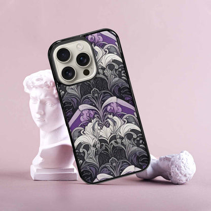 iPhone 16 Pro Case — Asexual Flag Color Theme Small Rainbow, Unique Phone Case Design