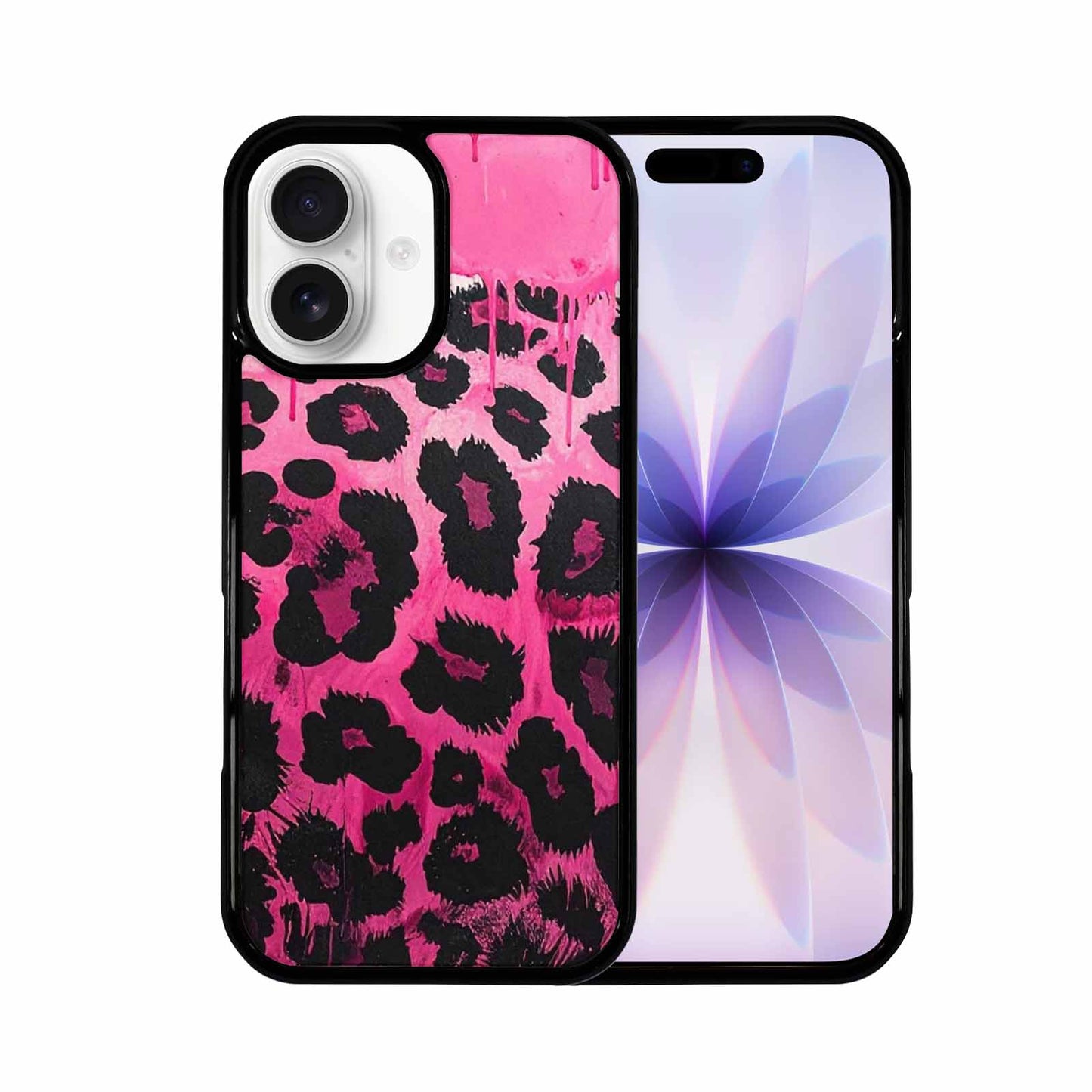 iPhone 17 Case — Black &amp; Pink Ink Animal Print, Custom Phone Case
