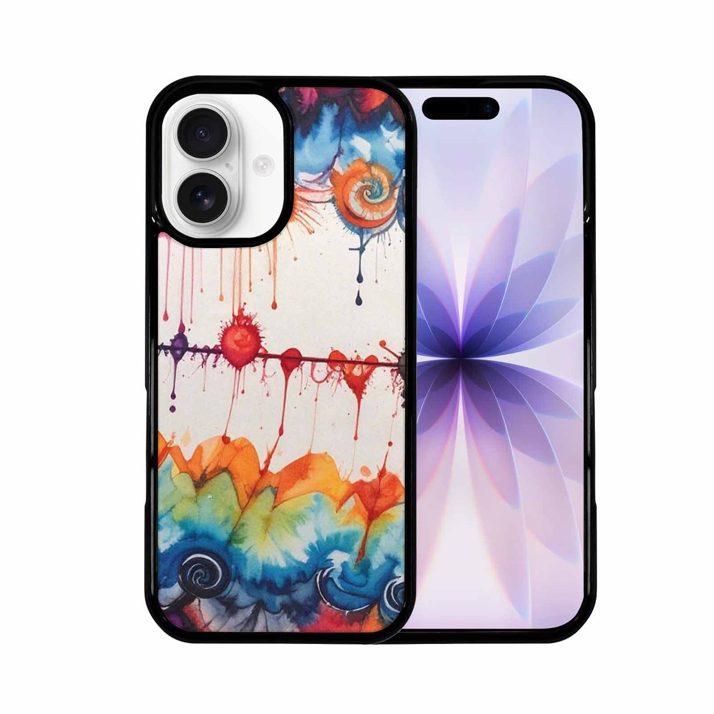 iPhone 17 Case — Tie Dye Swirls Black Tie Dye, Custom Made Phone Cover
