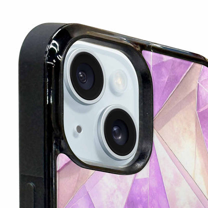 iPhone 15 Plus Case — Amethyst Crystal Art Pattern, Unique Phone Case Design